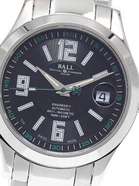 BALL WATCH Engineer II Arabic NM1020C-S4-BK Date Automatic Men's Watch_